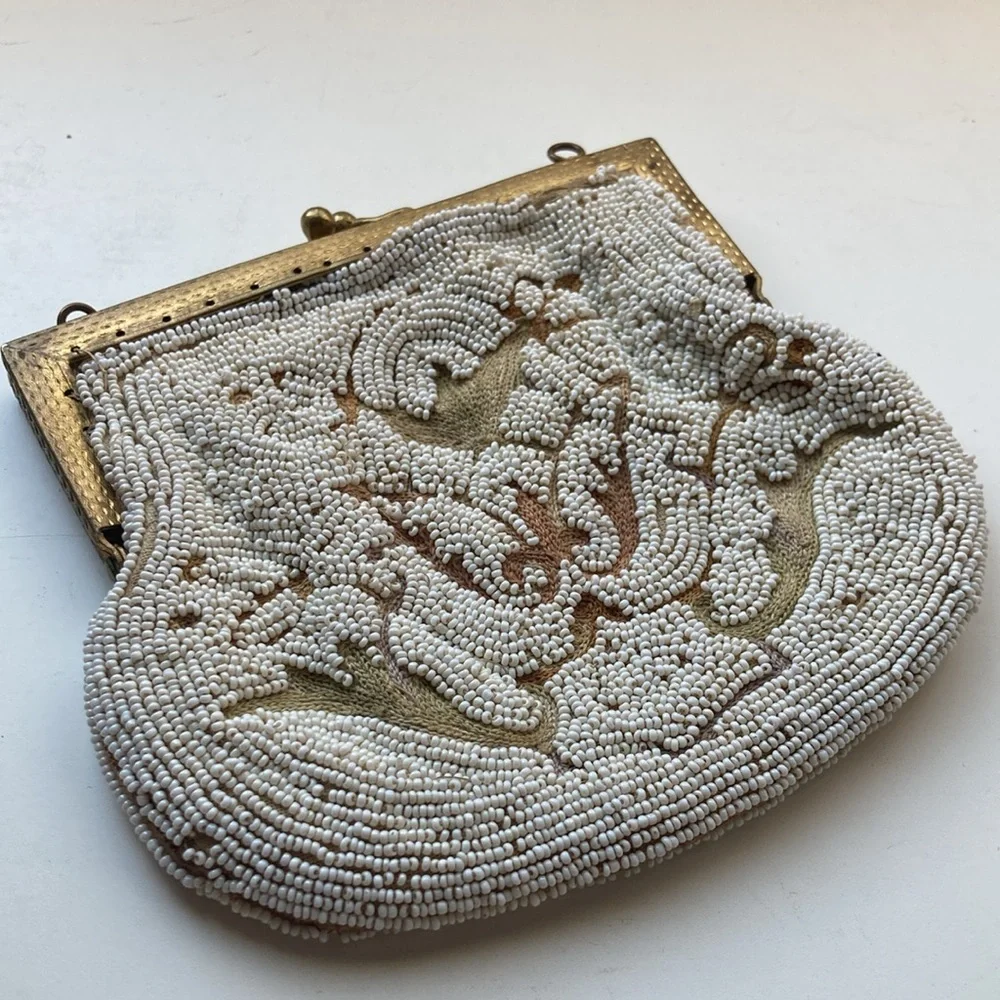 Vintage Beaded Change Purse Seed Beads Made in France authentic original… - Picture 2 of 10